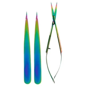 Precision Straight Spring Scissors Stainless Steel Sharp Blade Beauty Right-Handed for Cuticle Nail Eyebrow Trimming Tool Custom