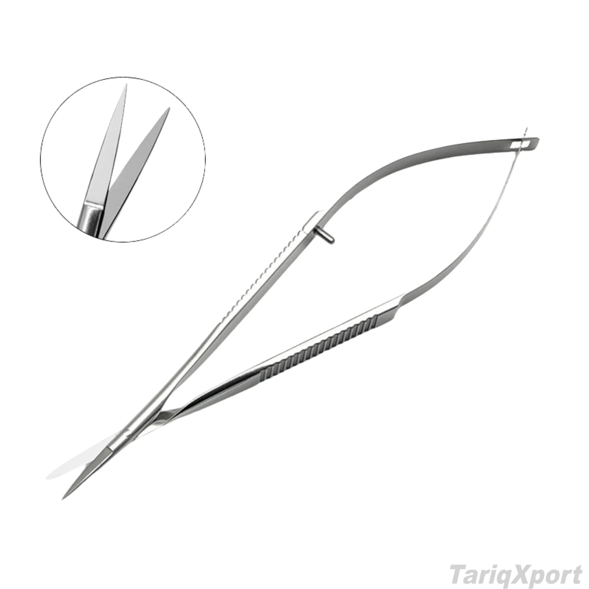 Professional Embroidery Sewing Stainless Steel Spring Action Straight Eyebrow Scissors Sharp Comfortable Handle for Beauty Salon - Image 3