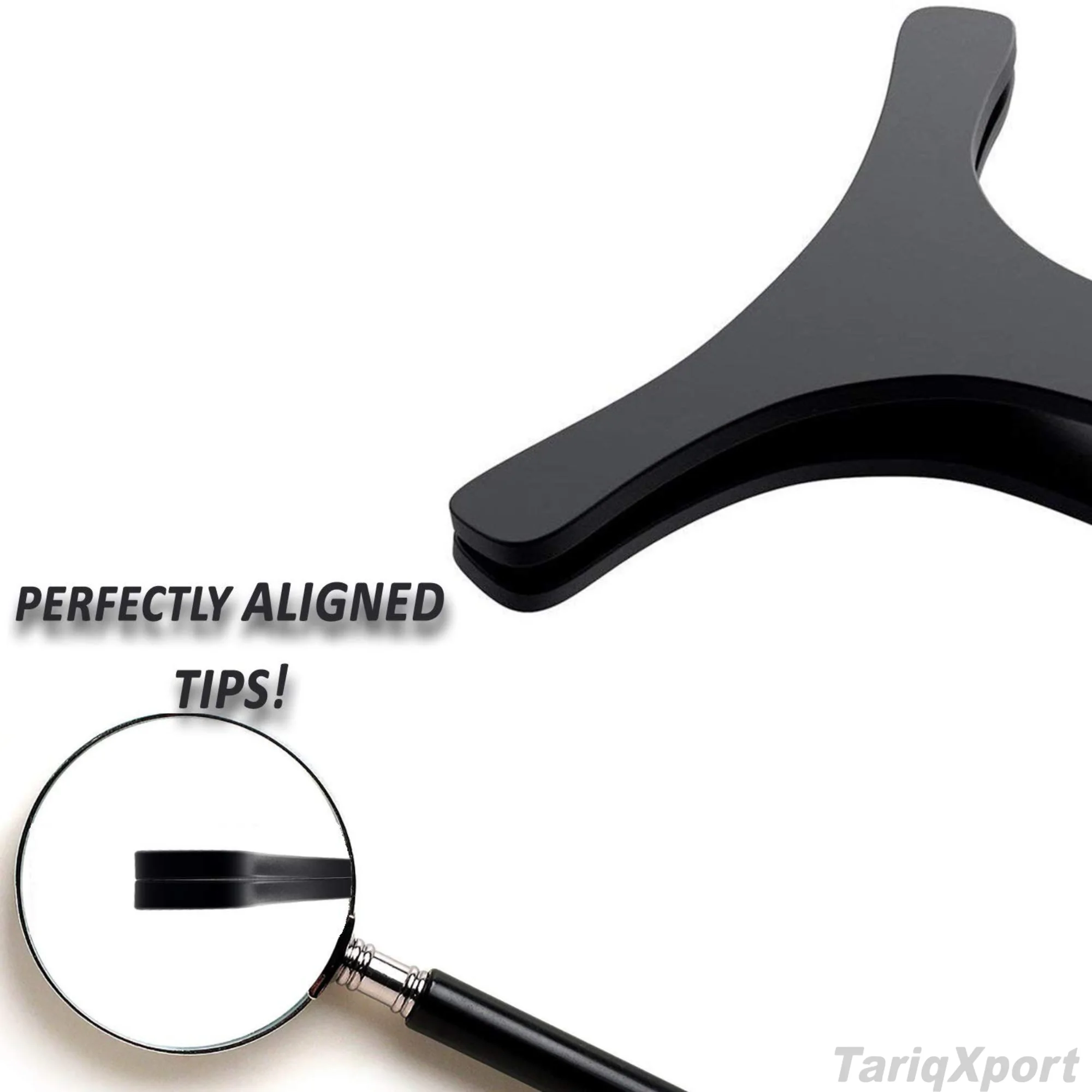 Black Stainless Steel Eyelash Tweezers with Pointed Tip for False Lashes and Mascara Application - Image 3