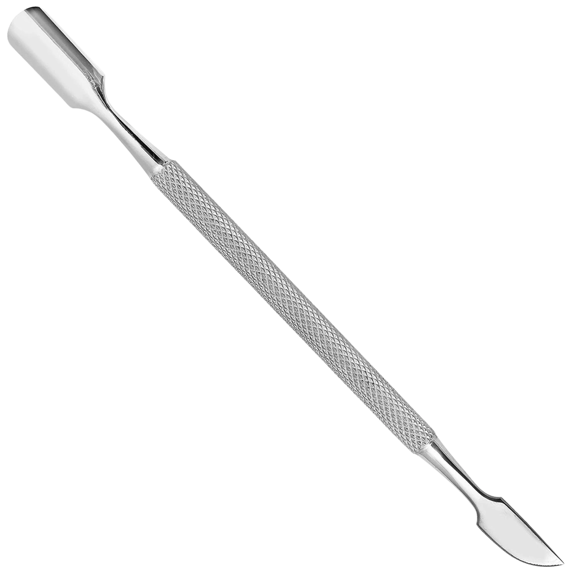 Professional High Quality Stainless Steel Double-Head Reusable Cuticle Nail Pusher Comfortable Handle Custom Logo Manicure Set