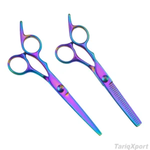 High Quality Professional Long Handle Sharp Blade Tip Stainless Steel Colorful 6.0 Inch Hair Scissors Factory Cutting Wholesale