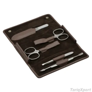 5-Piece Customized Professional Manicure Pedicure Set Stainless Steel Nail Cuticle Pusher Scissor 4-in-1 Nail Clipper Beauty
