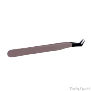 Professional Precision High Quality Anti-Slip Eyelash Tweezers Stainless Steel Curved Tip 10mm Length Custom Logo for Lash
