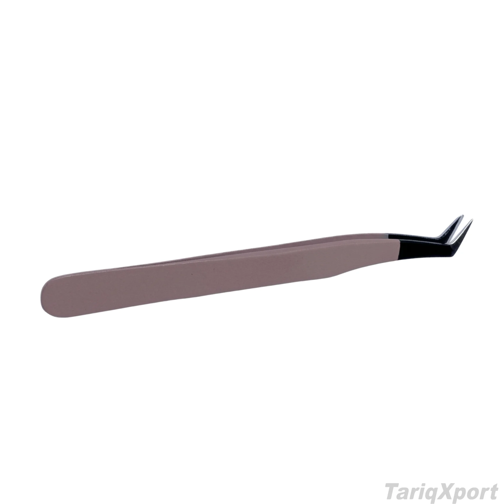 Professional Precision High Quality Anti-Slip Eyelash Tweezers Stainless Steel Curved Tip 10mm Length Custom Logo for Lash - Image 2