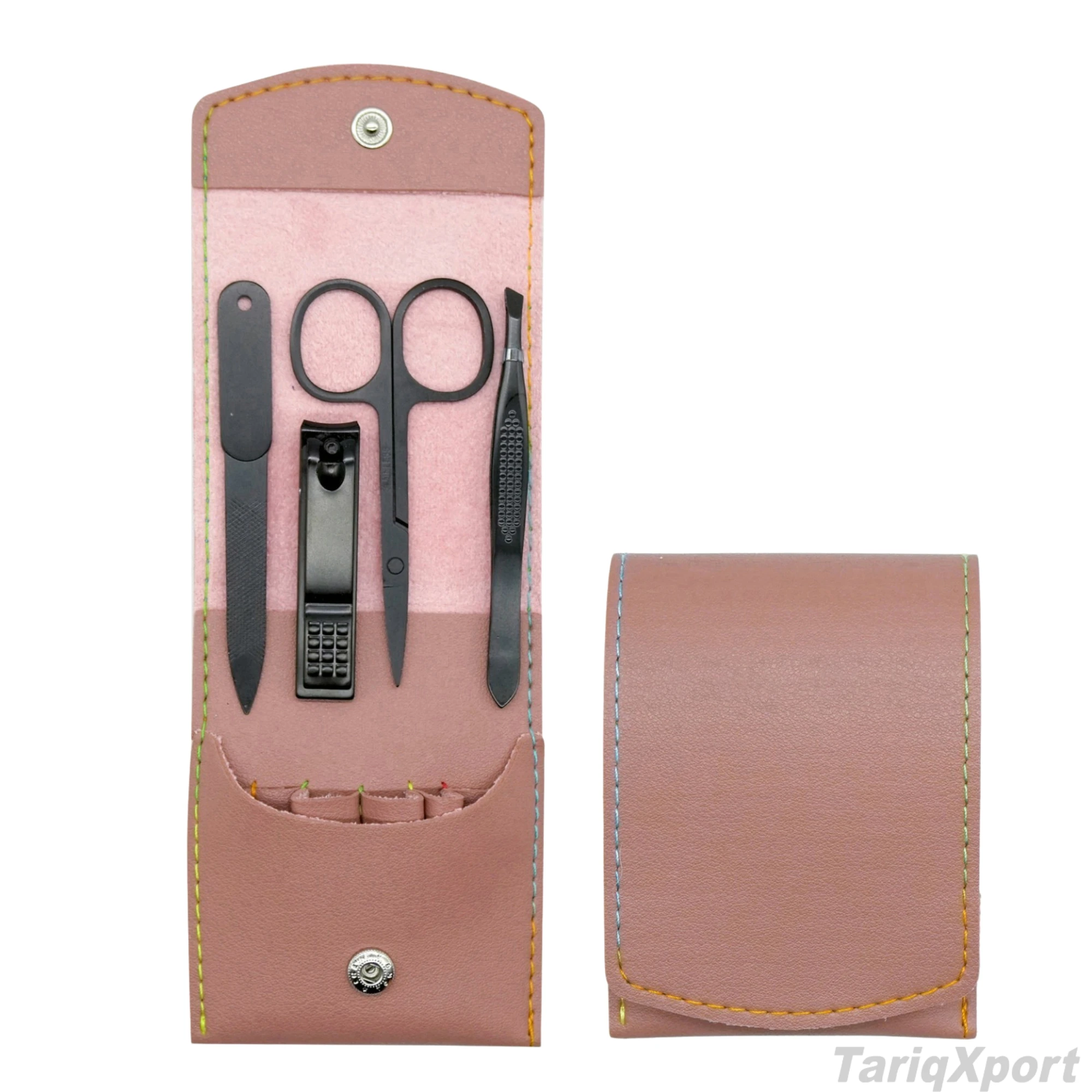 High Quality 7 in 1 Professional Classic Luxurious Nail Care Kit Private Label Stainless Steel Manicure Kit Custom Logo Case - Image 4