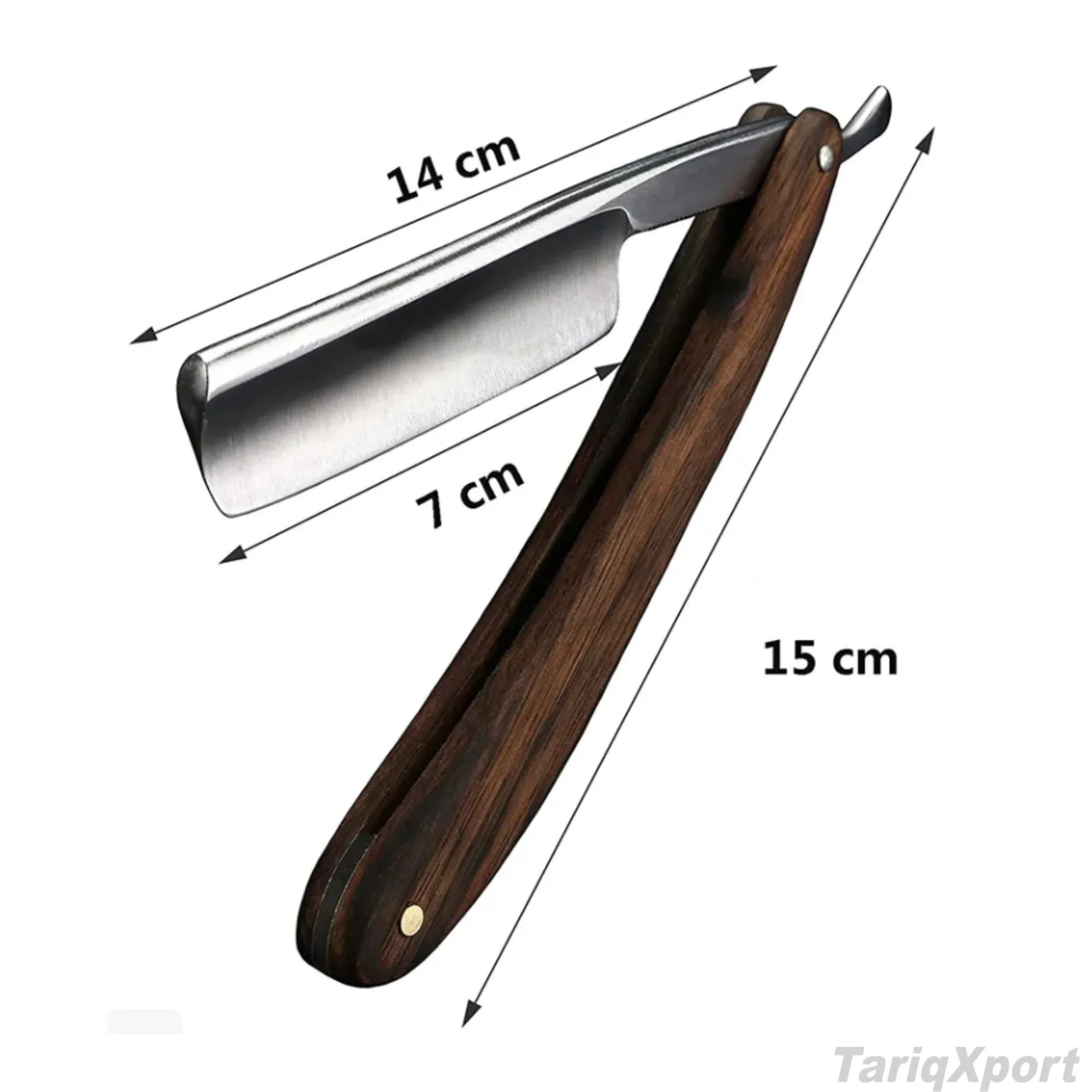 High Quality Disposable Straight Edge Single Blade Barber Razor with Stainless Steel Blade and Wooden Handle for Face & Body Use - Image 3