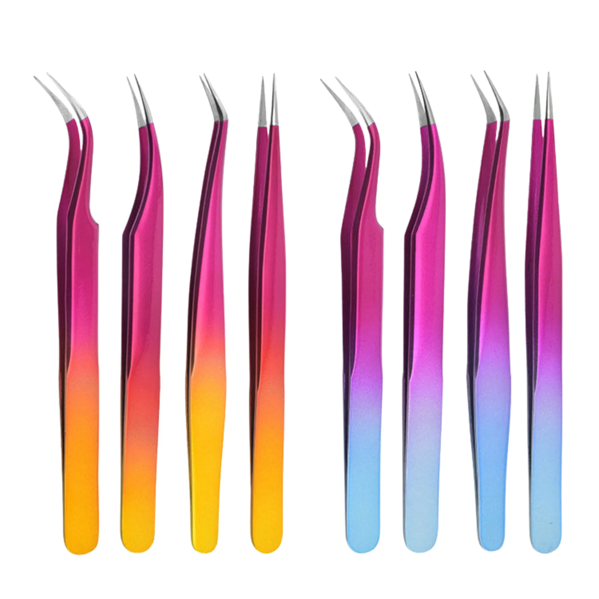 Professional Customizable Stainless Steel Eyebrow Tweezers 10mm Comfortable Handle Precision Smooth Tip for Salon Usage