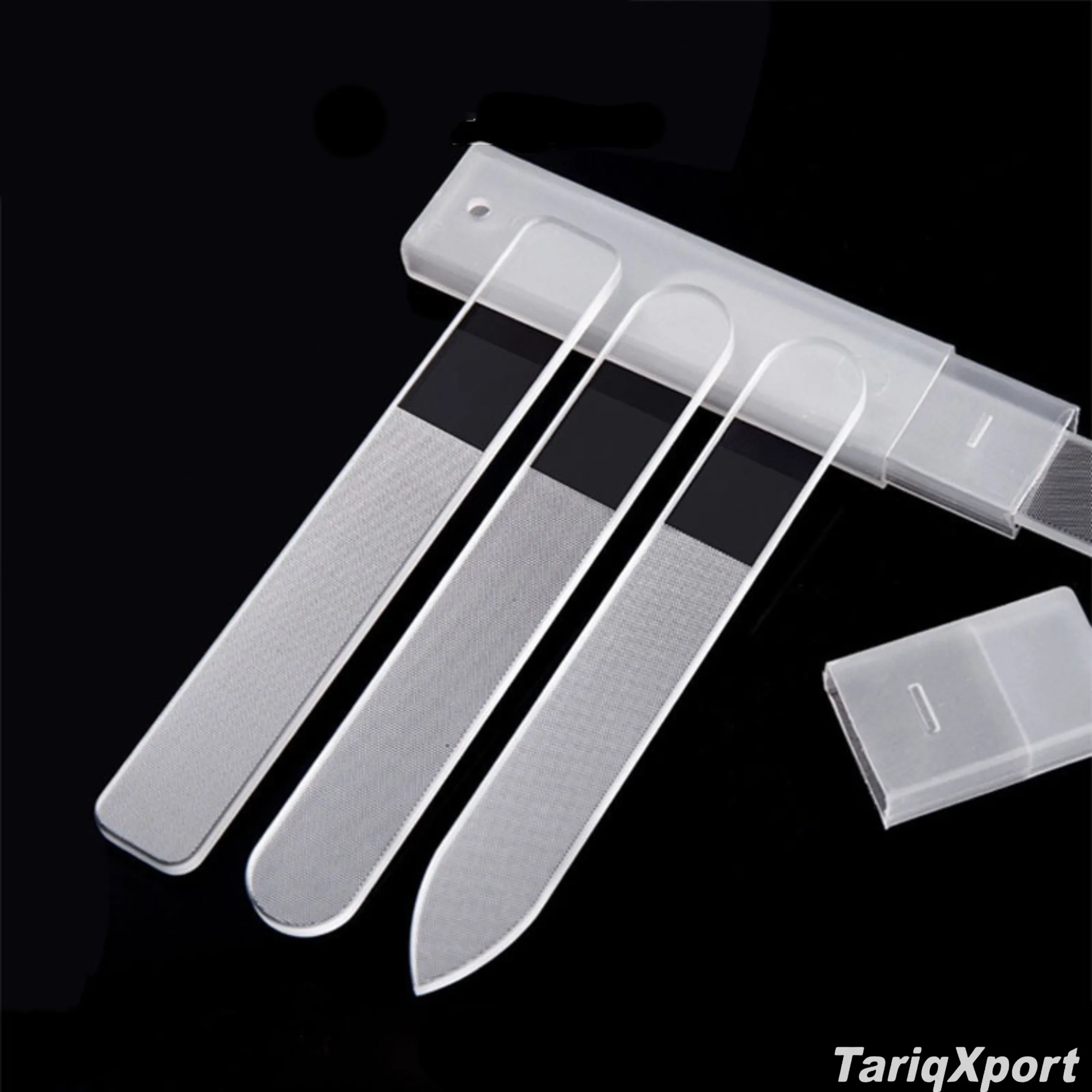 Custom Laser Printing Manicure Pedicure Tools Clear Washable Double Sided Straight Nano Glass Nail Files for Natural Nails Care - Image 5