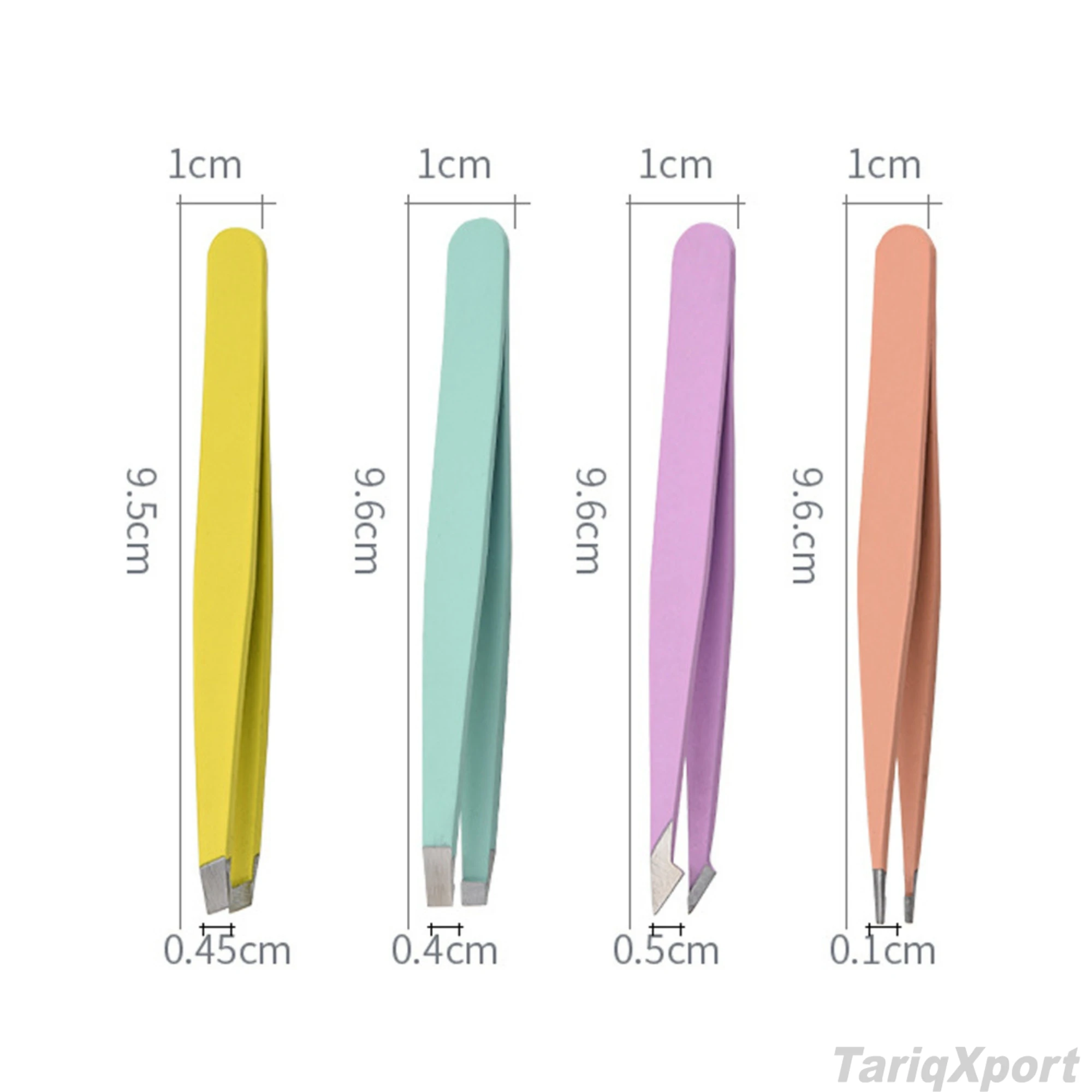 Professional Colorful Rust-free Stainless Steel Slanted Durable Reusable Lightweight Volume Eyebrow Eyelash Tweezers Salon - Image 5