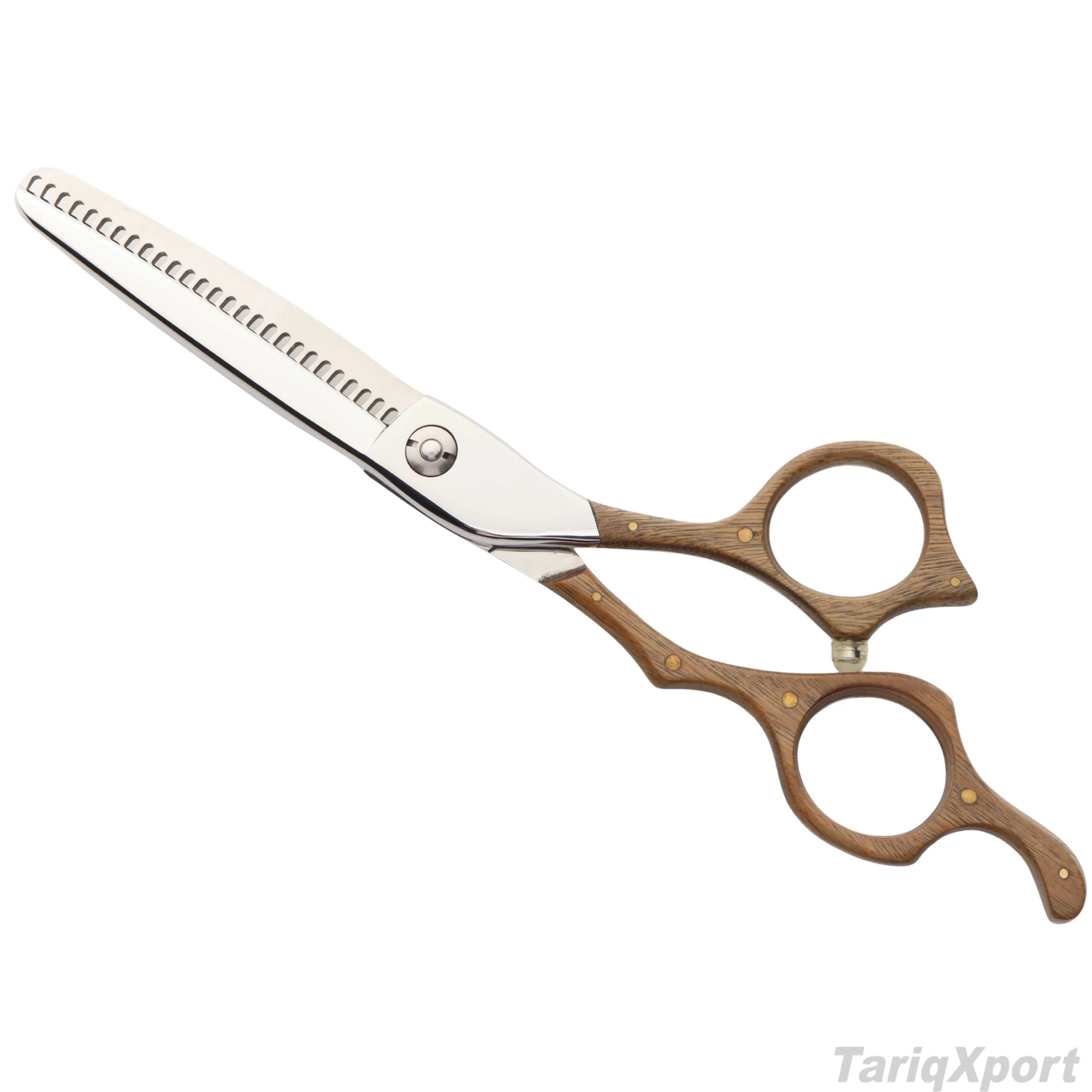 Professional 6 Inch Barber Hair Cutting Scissors Wooden Handle Sharp Blade Stainless Steel Salon Hairdressing Scissors Tool - Image 5