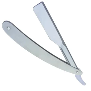Professional Foldable Men’s Disposable Straight Razor Plastic Handle Black Stainless Steel Blade Face Body Custom Logo Option