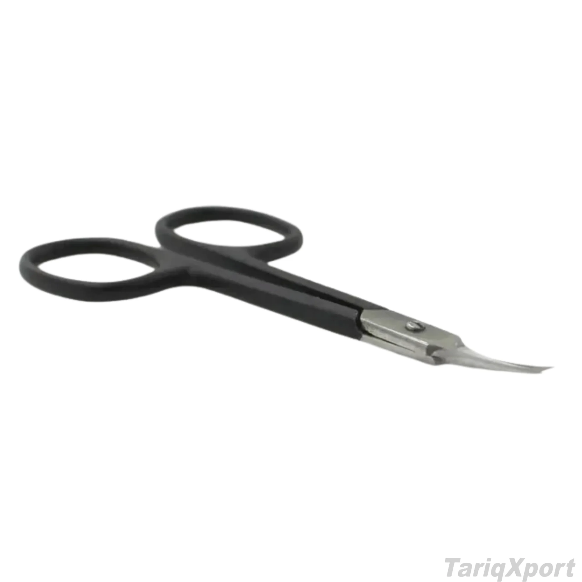Black Handle Stainless Steel Cuticle Scissors Sharp Blade Beauty Tools For Manicure Adults Round Hole Design Durable - Image 2