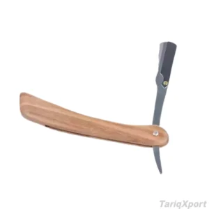 Customized Professional Quality Stainless Steel Single Blade Body Shaving Razor Wood Handle Custom Logo Non-Disposable