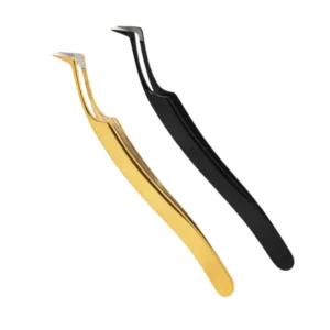 Professional High Quality Stainless Steel Eyelash Tweezers Best Beauty Instruments Eyelash Beauty Tools with Costum Color