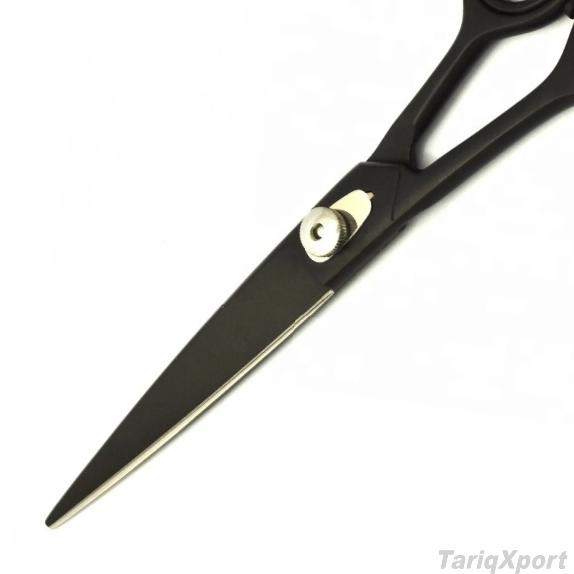 Professional Hair Scissors Stainless Steel Sharp Blade Black Plastic Handle Right Handed Long Handle - Image 5