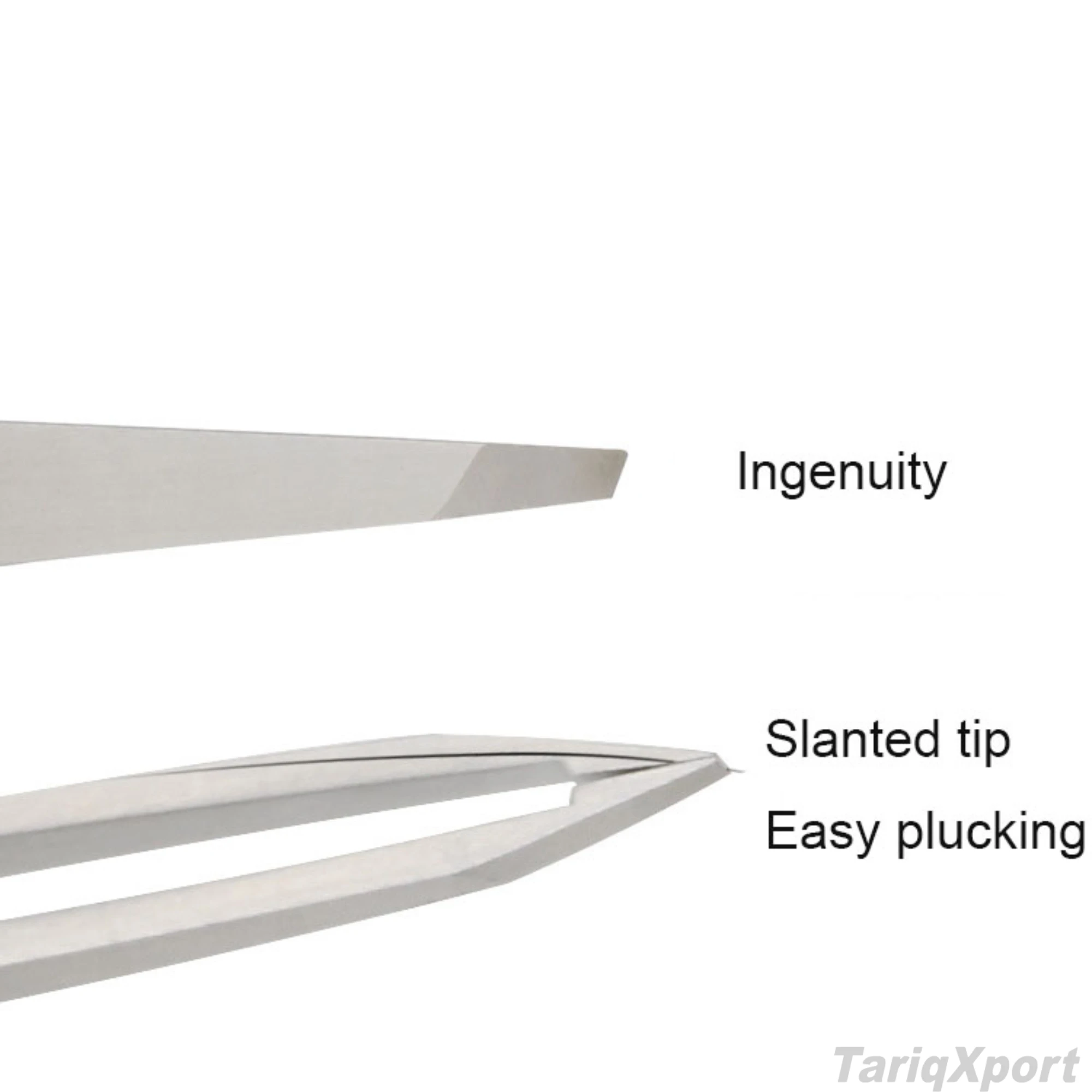 Professional Luxury Stainless Steel Eyebrow Facial Hair Removal Tweezers Ultra-Slim Slanted Pointed Tip Precision Reusable High - Image 2