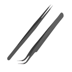 Costum Professional Stainless Steel Eyelash Tweezers with Smooth Tip Precision Beauty Tools for Salon Use