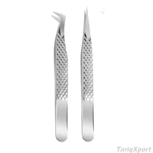 Professional Rose Gold Eyelash Tweezers Set Precision Stainless Steel Smooth Tip Custom Logo for Lash Extension Beauty Tools