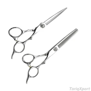 Premium Quality Professional Barber Hair Scissors Set Pakistan Origin 440C Stainless Steel Sharp Foldable 6 Inch Hairdressing