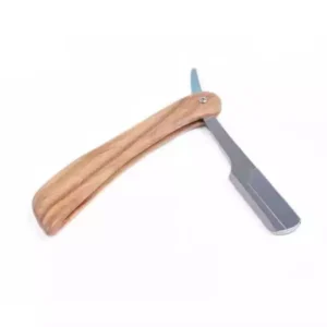 Customized Professional Quality Stainless Steel Single Blade Body Shaving Razor Wood Handle Custom Logo Non-Disposable