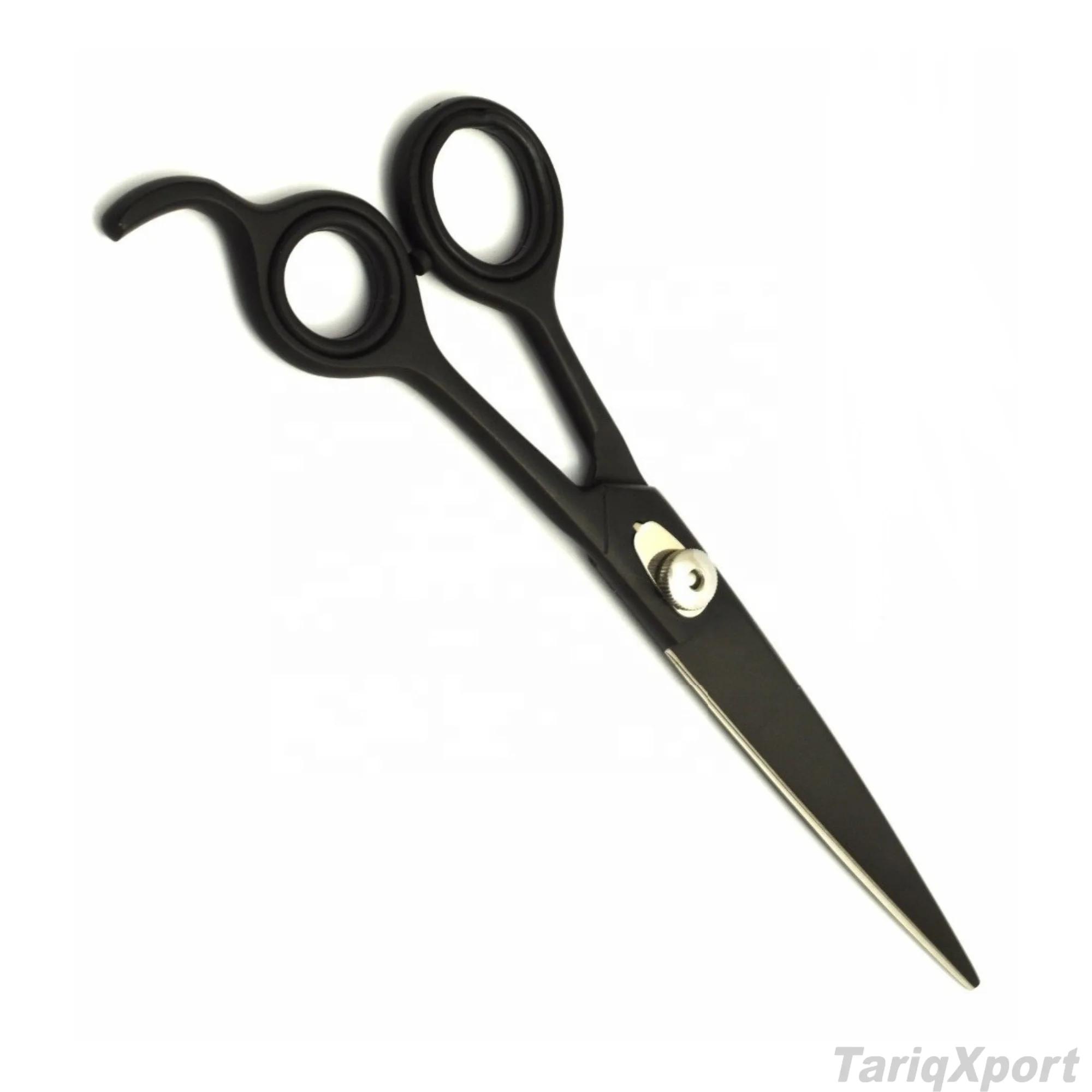 Professional Hair Scissors Stainless Steel Sharp Blade Black Plastic Handle Right Handed Long Handle - Image 3