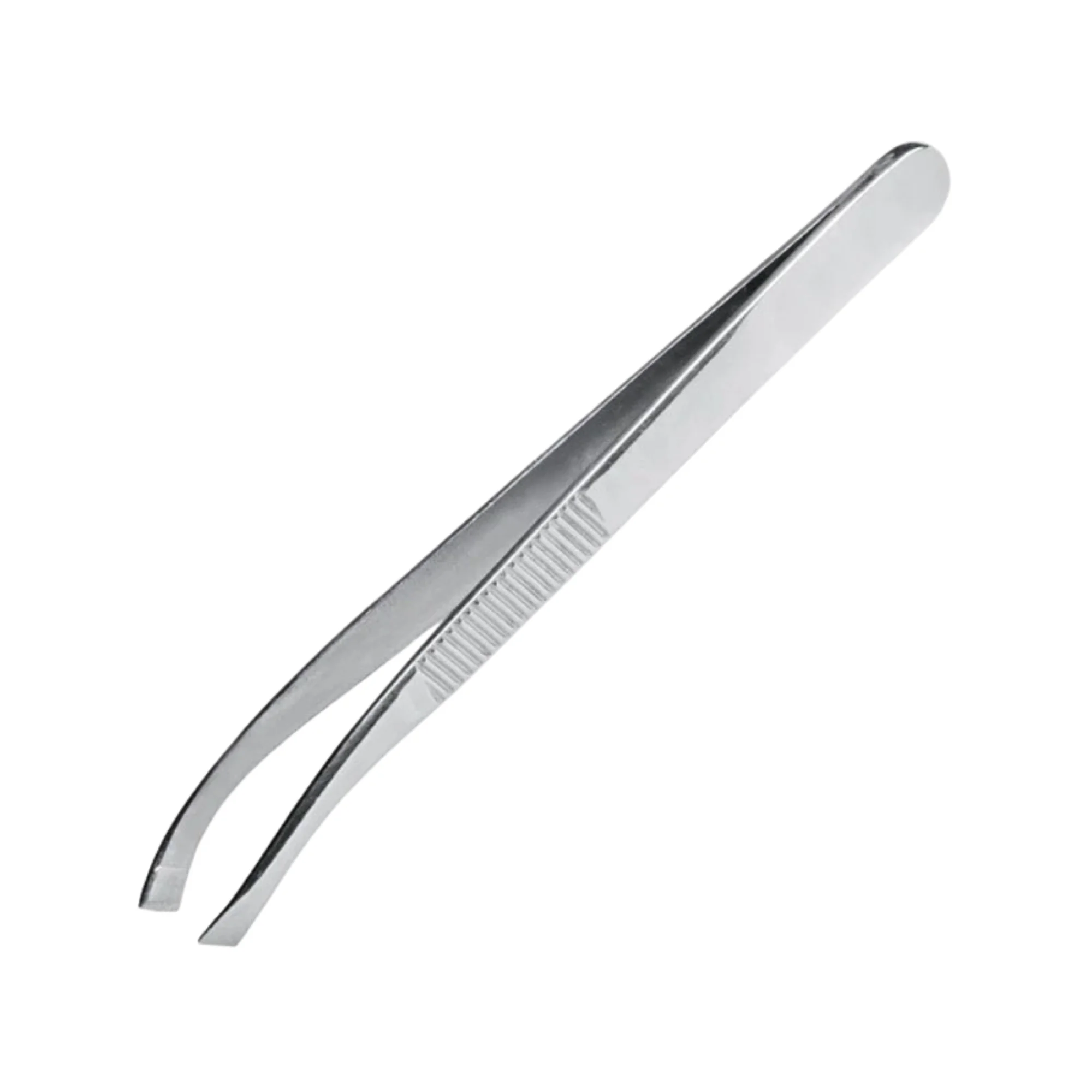 Professional Custom Label Stainless Steel Eyebrow Tweezers Durable Brow Cutting Trimming Tweezers Slanted Tip Beauty Essentials
