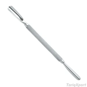 Best Quality Professional Stainless Steel Reusable Custom Logo Double Ended Nail Cuticle Pusher Straight Edge Comfortable Handle