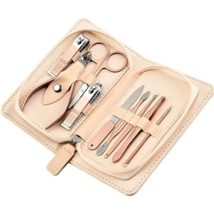 Wholesale Price High Quality 7 in 1 Stainless Steel Nail Kit Case Lightweight Adults Luxurious Reusable Portable Manicure Kits
