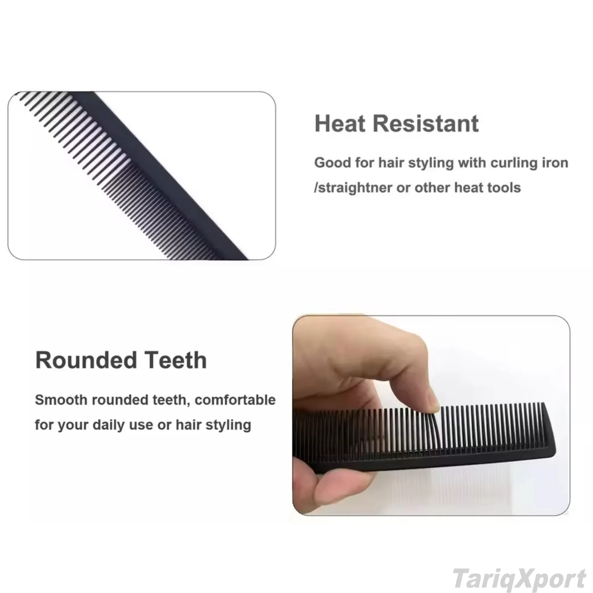 Anti-static Eco-Friendly Fashion Plastic Bamboo Straight Hair Comb Professional Salon Home Use Double-Sided Comb for - Image 4