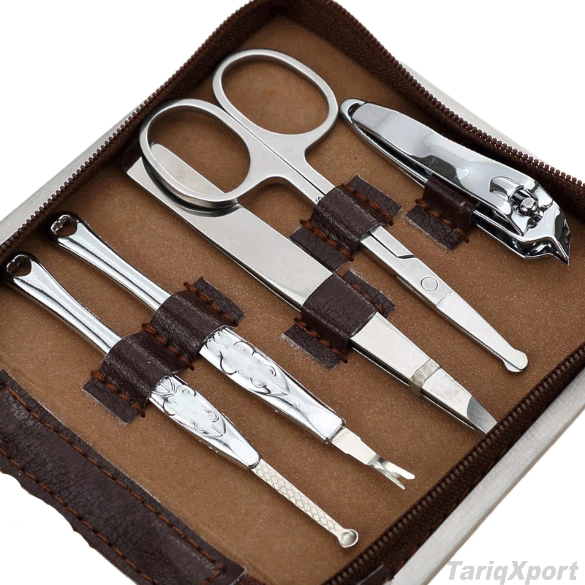 9 Pcs Professional Manicure Pedicure Kit 5 in 1 7 1 Luxurious Stainless Steel Nail Cutter Cuticle Clippers Custom Packaging Case - Image 5