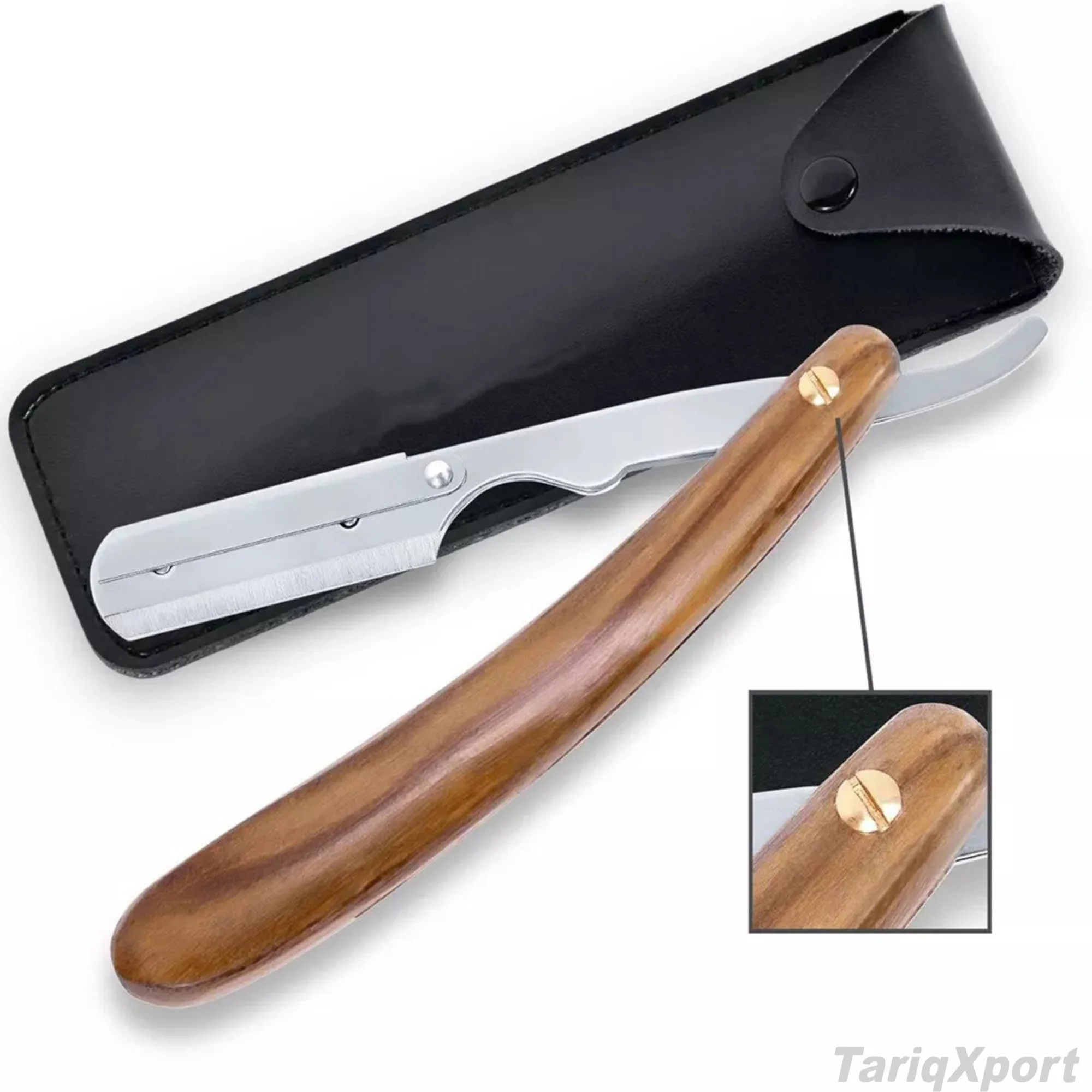 Wholesale Professional Men's Shaving Razor Wood Handle Customized Label Colors Stainless Steel Blade Face Body Single Blade - Image 6