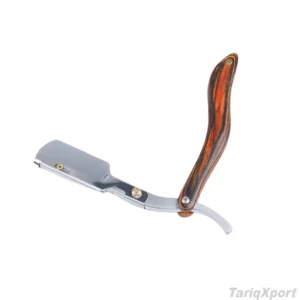 Custom Label Patriotic Wood Handle Stainless Steel Straight Razor for Men with Custom Logo for Body & Face Use