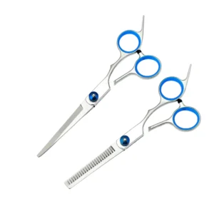 Wholesale Professional Stainless Steel Foldable Lightweight Right-Handed Barber Cutting Hairdressing Scissors Split Flat Curved