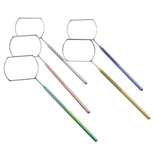 Custom Logo Personalized Multi-Color High Quality Stainless Steel Lighted Square Handheld Eyelash Mirror Professional Makeup