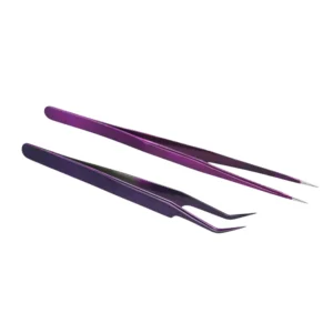 Professional Eyelash Extension Tweezers Stainless Steel Volume Lash Tweezer Anti-Static Precision Forceps for Makeup Beauty
