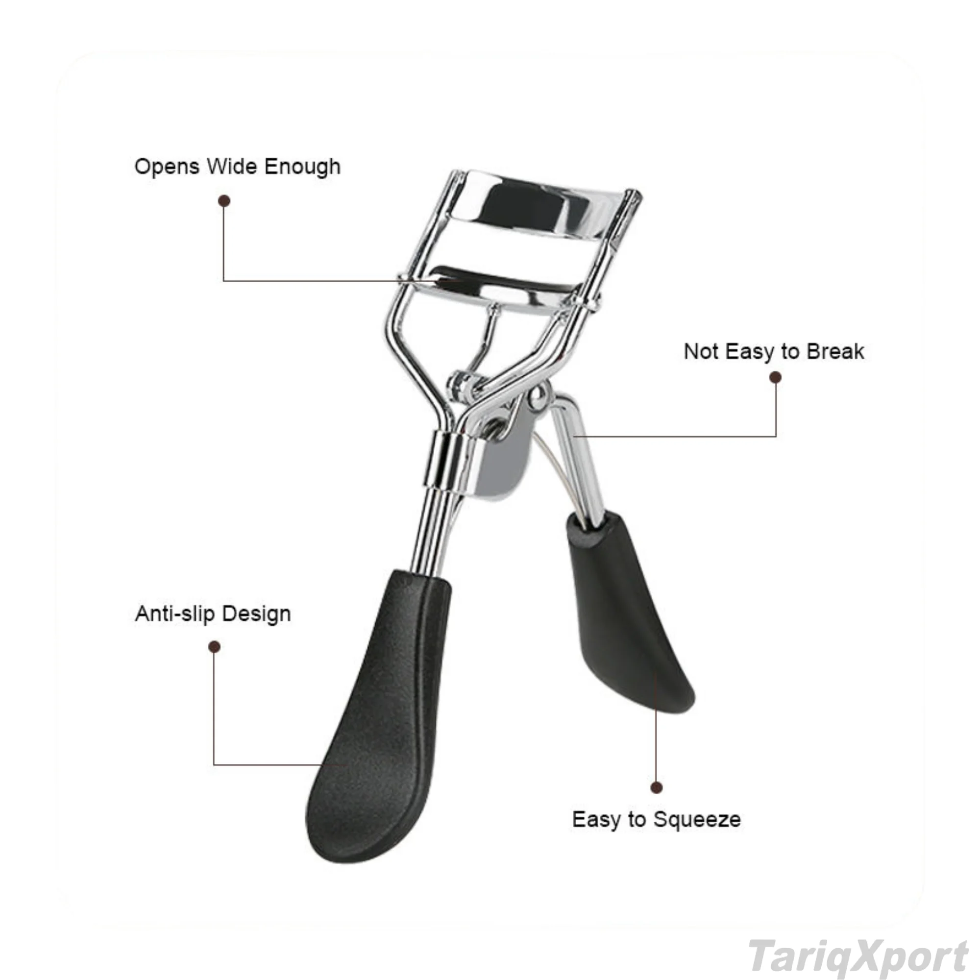 Good Stocks Makeup Tool Wide Opening Stainless Steel Eyelash Curler Lash Curler for All Eye Shapes - Image 5