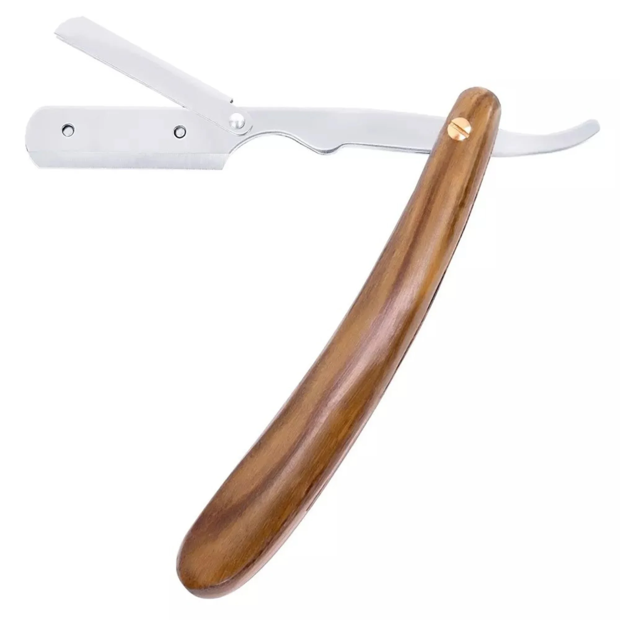 Wholesale Professional Men's Shaving Razor Wood Handle Customized Label Colors Stainless Steel Blade Face Body Single Blade