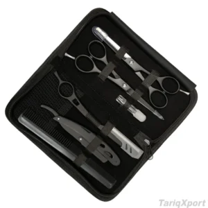 Barber Scissors Thinning Shears Kit Stainless Steel Right-Handed Long Handle for Precision Hair Cutting Salon Grade Haircutting