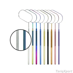 Professional Multi-Color Custom Logo Personalized Lighted Handheld Square Stainless Steel Eyelash Extension Mirror Silver Finish