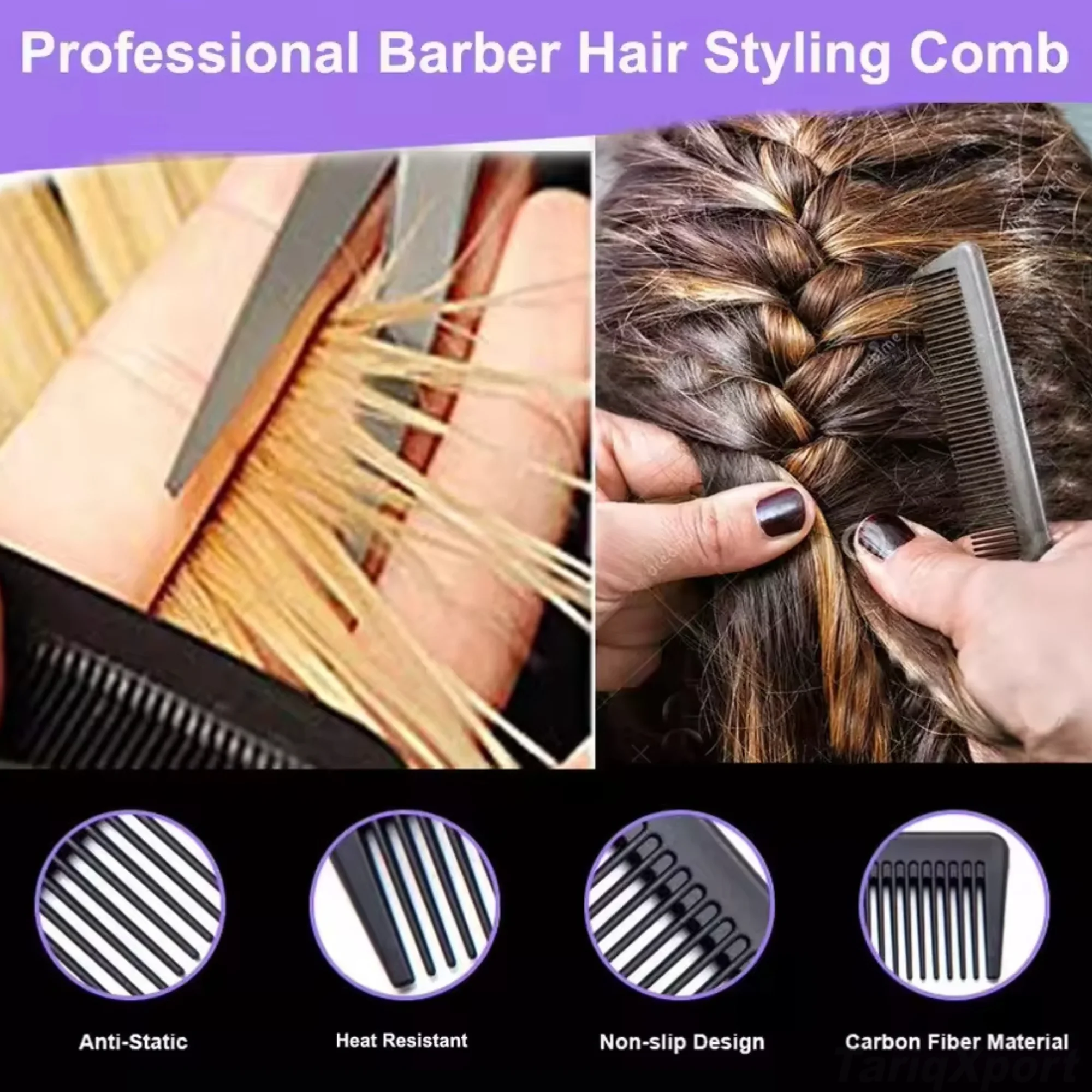 Anti-static Eco-Friendly Fashion Plastic Bamboo Straight Hair Comb Professional Salon Home Use Double-Sided Comb for - Image 5