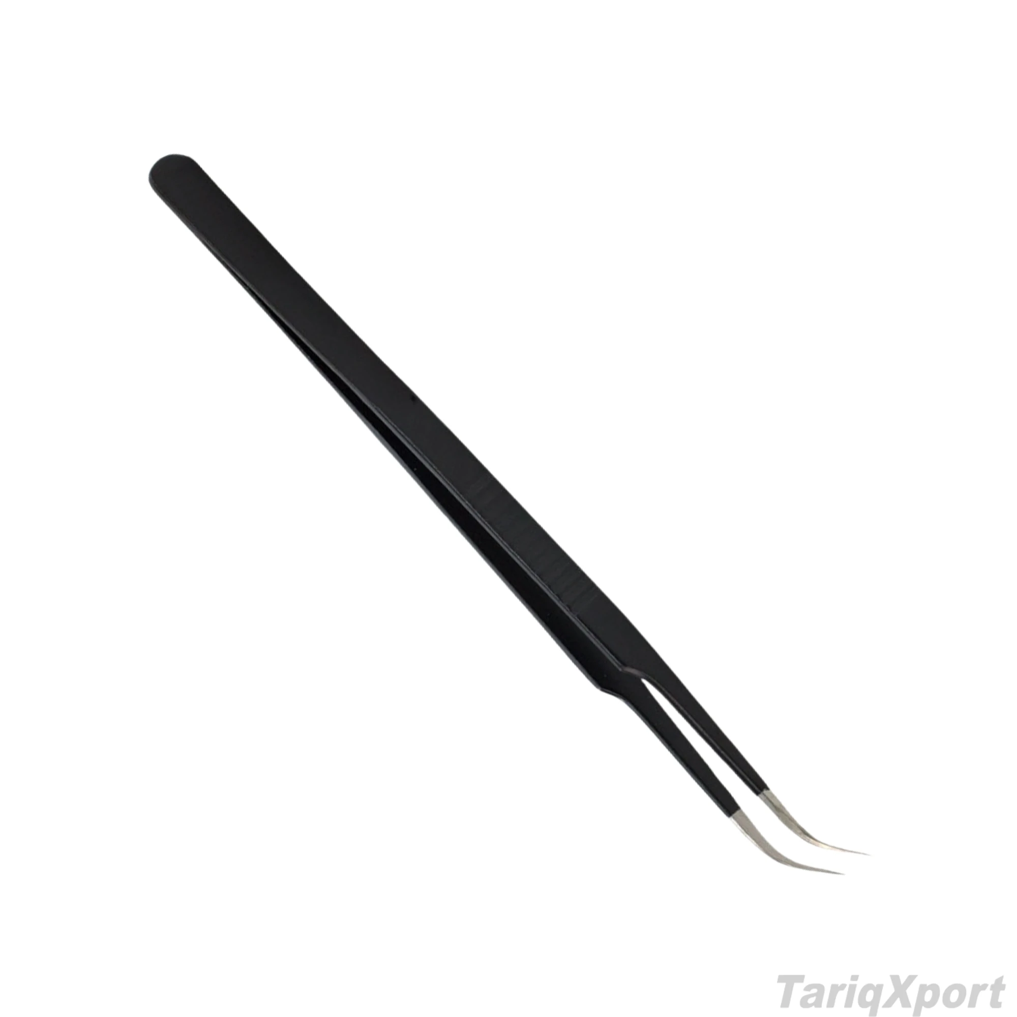Black Precision Stainless Steel Eyelash Tweezers for Lash Extension Application Isolation Professional Beauty Tool OEM Wholesale - Image 3