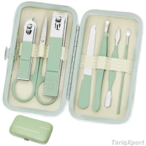 7 Pcs Professional Luxurious Stainless Steel 5 1 Manicure Pedicure Kit Full Customization Offer Beauty Tool Case Custom Logo Box