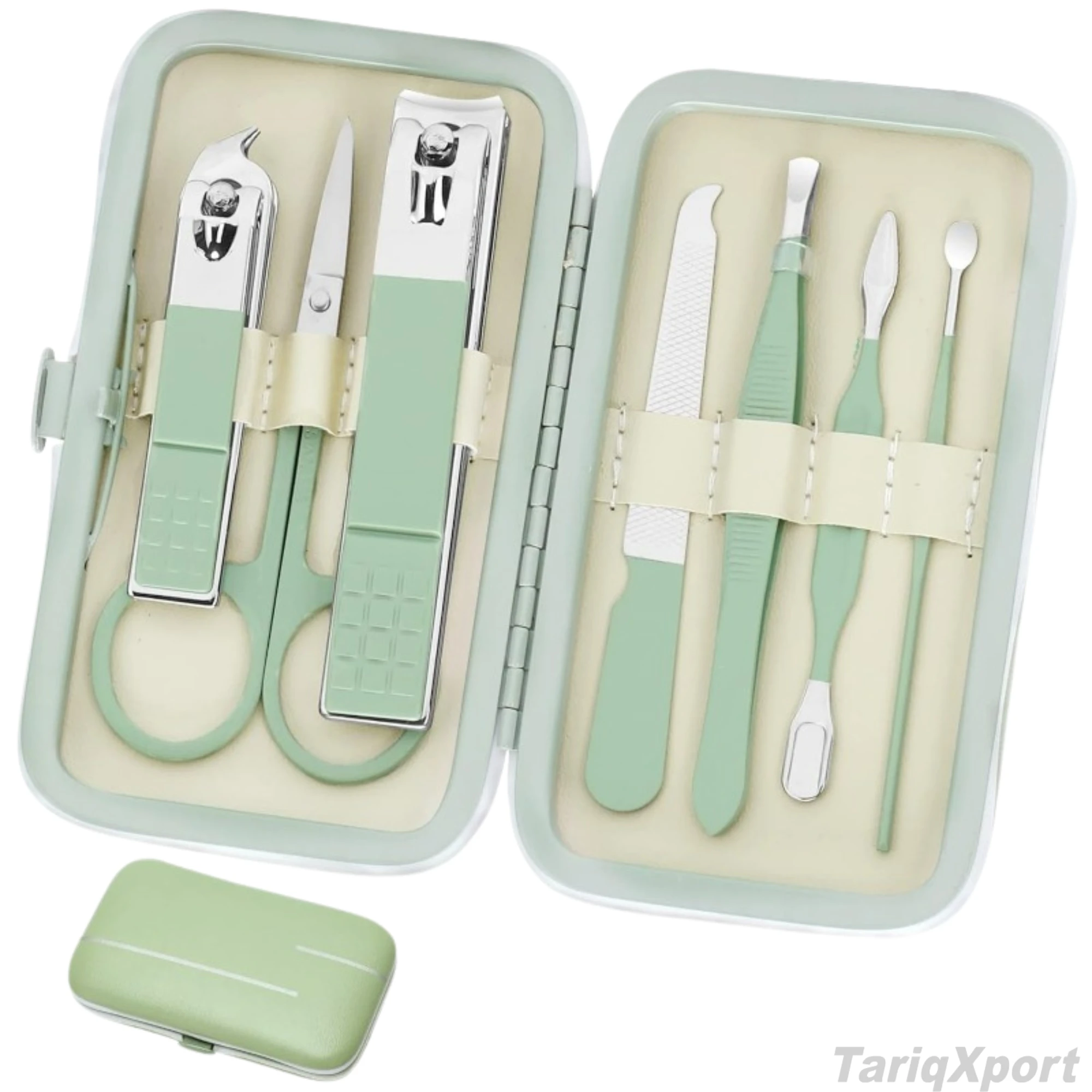 7 Pcs Professional Luxurious Stainless Steel 5 1 Manicure Pedicure Kit Full Customization Offer Beauty Tool Case Custom Logo Box - Image 2