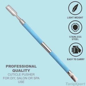 Professional High Quality Lightweight Double-Use Reusable Square Cuticle Nail Pusher Stainless Steel Manicure Care Tool