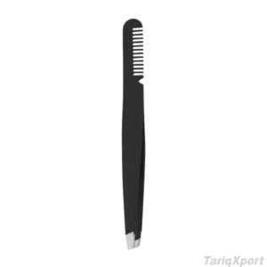 Professional Salon Quality Luxury Handmade Pointed Comb Tweezers Eyebrow Eyelash Grooming Stainless Steel Comfortable Handle