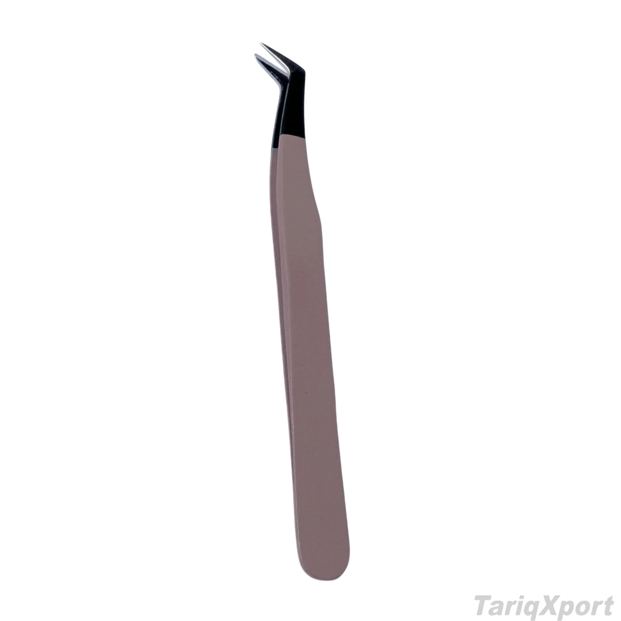 Professional Precision High Quality Anti-Slip Eyelash Tweezers Stainless Steel Curved Tip 10mm Length Custom Logo for Lash - Image 3