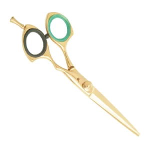 High Quality Professional Foldable Lightweight Barber Scissors Three-Color Paper Coated High Carbon Steel Custom Logo Cutting