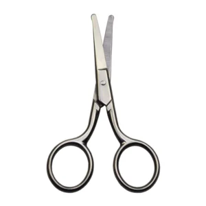Professional Stainless Steel Straight Blade Sharp Eyebrow Trimming Scissors Non-Foldable Right-Handed Beauty Scissors Care Tool