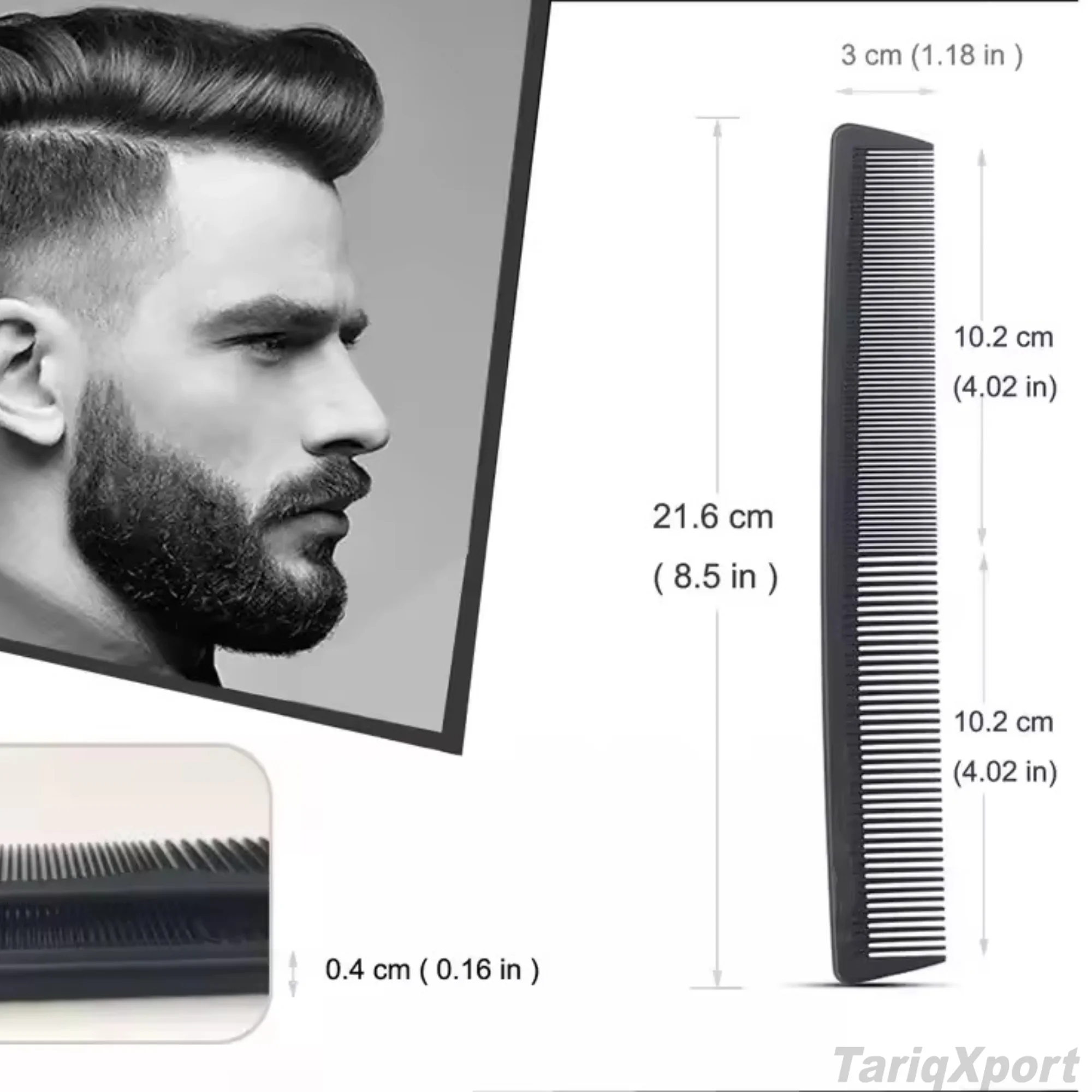 Anti-static Eco-Friendly Fashion Plastic Bamboo Straight Hair Comb Professional Salon Home Use Double-Sided Comb for - Image 6