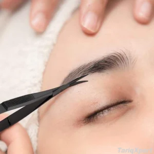 Professional Beauty Eyelash Extension Eyebrow Trimming Scissors Matte Black Stainless Steel Straight Spring Scissors